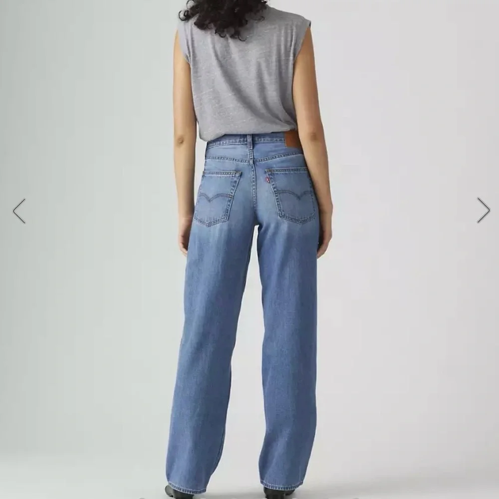 BAGGY DAD LINEN+ DENIM LIGHTWEIGHT WOMEN'S JEANS - Picture 2 of 3